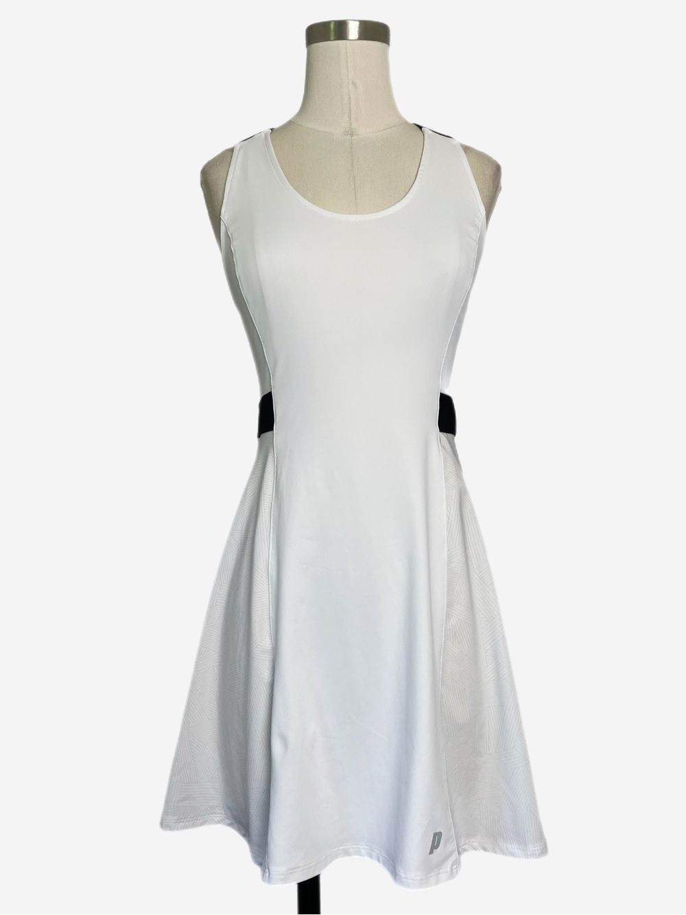 Prince White criss cross strap tennis mini dress wicking stretch athleisure XS